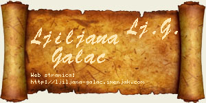 Ljiljana Galac vizit kartica